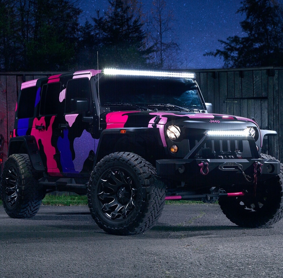 Custom Pink Camo Jeep Wrangler Wrap